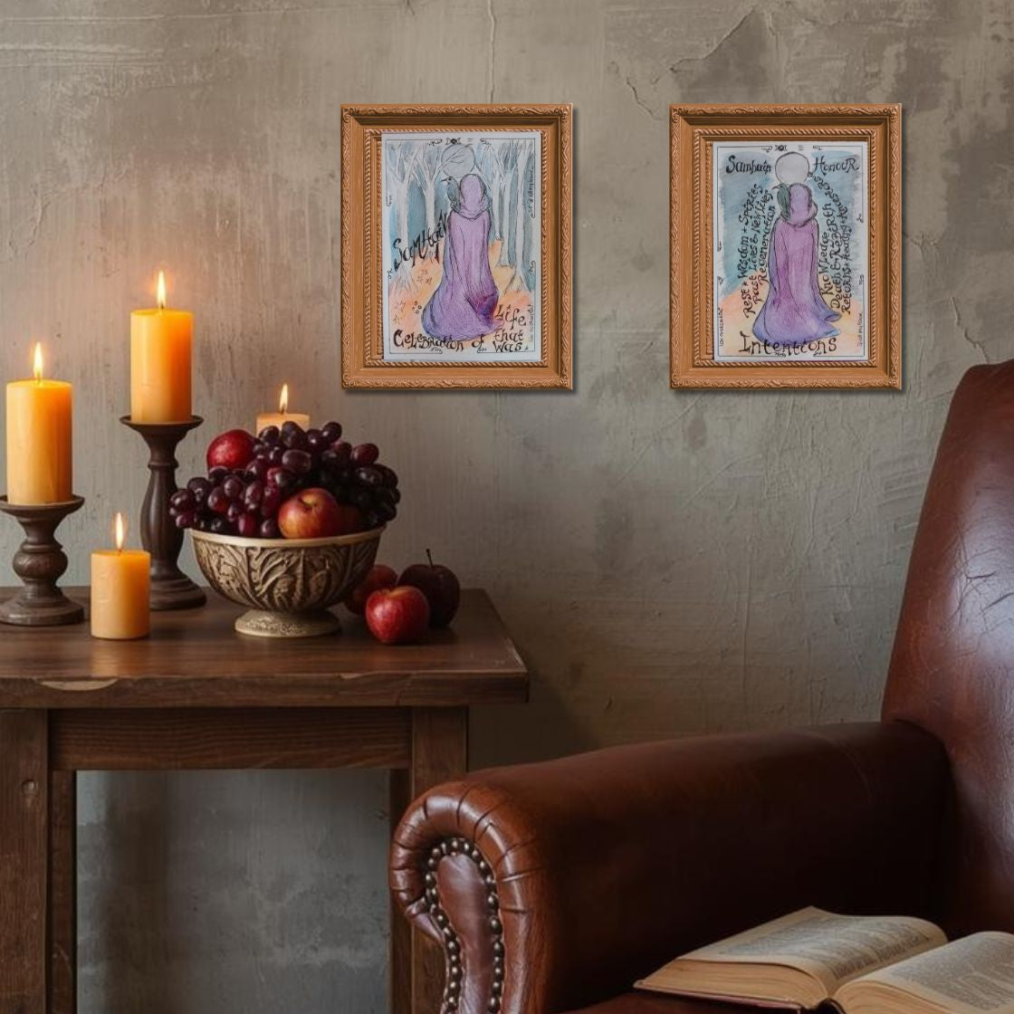 "HONORER!" | Illustration originale de la Roue de l'année par Lau Costantini