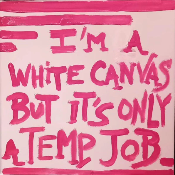 "TEMP!" – Original Hand-Painted Canvas Art | Studio Unsupervised Collection | 20x20cm