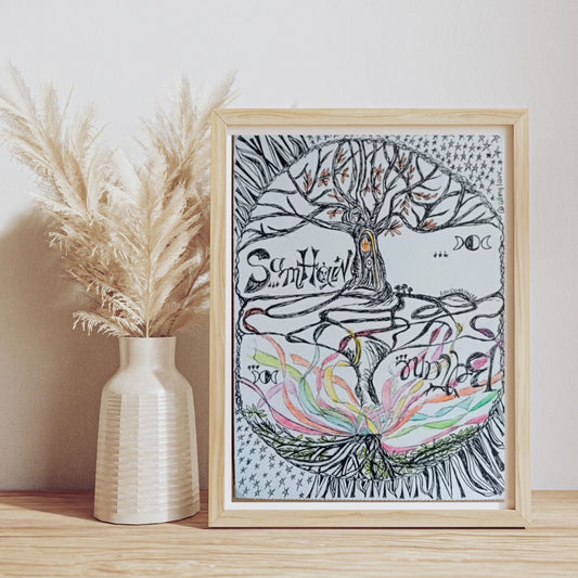 « SEUIL! » | Illustration originale de l'Arbre de Vie de Lau Costantini