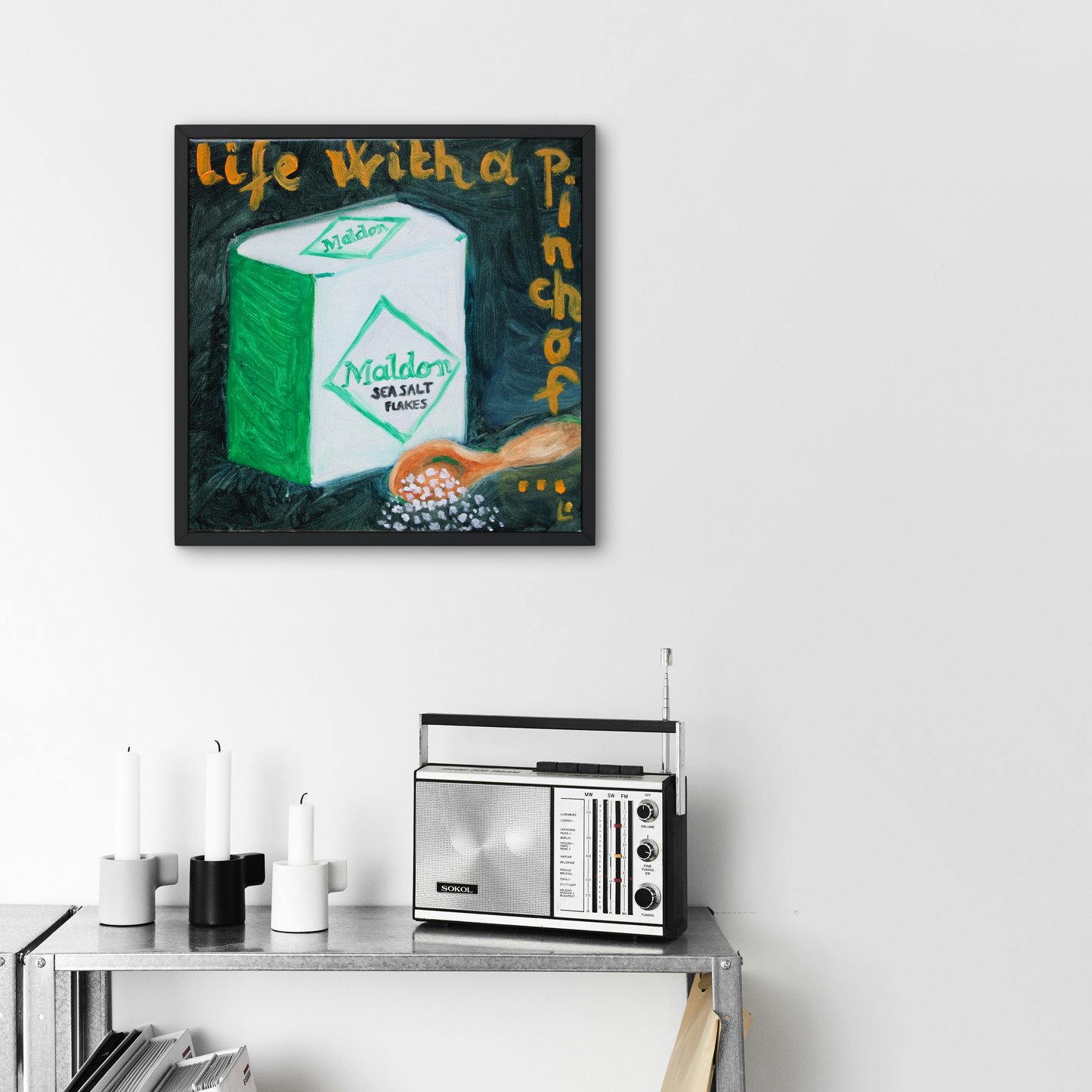 PINCH! Pop Art Maldon Salt Print on Canvas