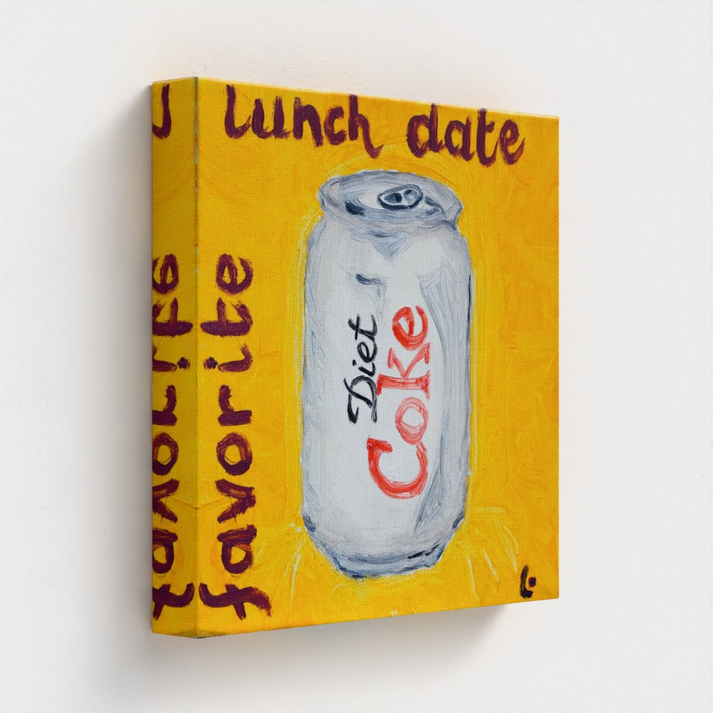 “DIET!” Pop Art Canvas — Diet Coke Can & ‘Favorite Lunch Date’
