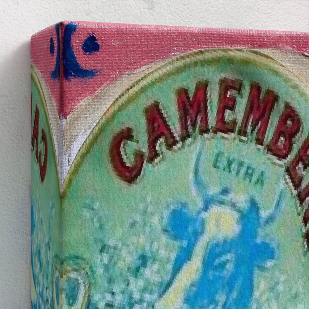 CHEESE! Camembert Pop Art Canvas Print – “Le Chic” French Food Art