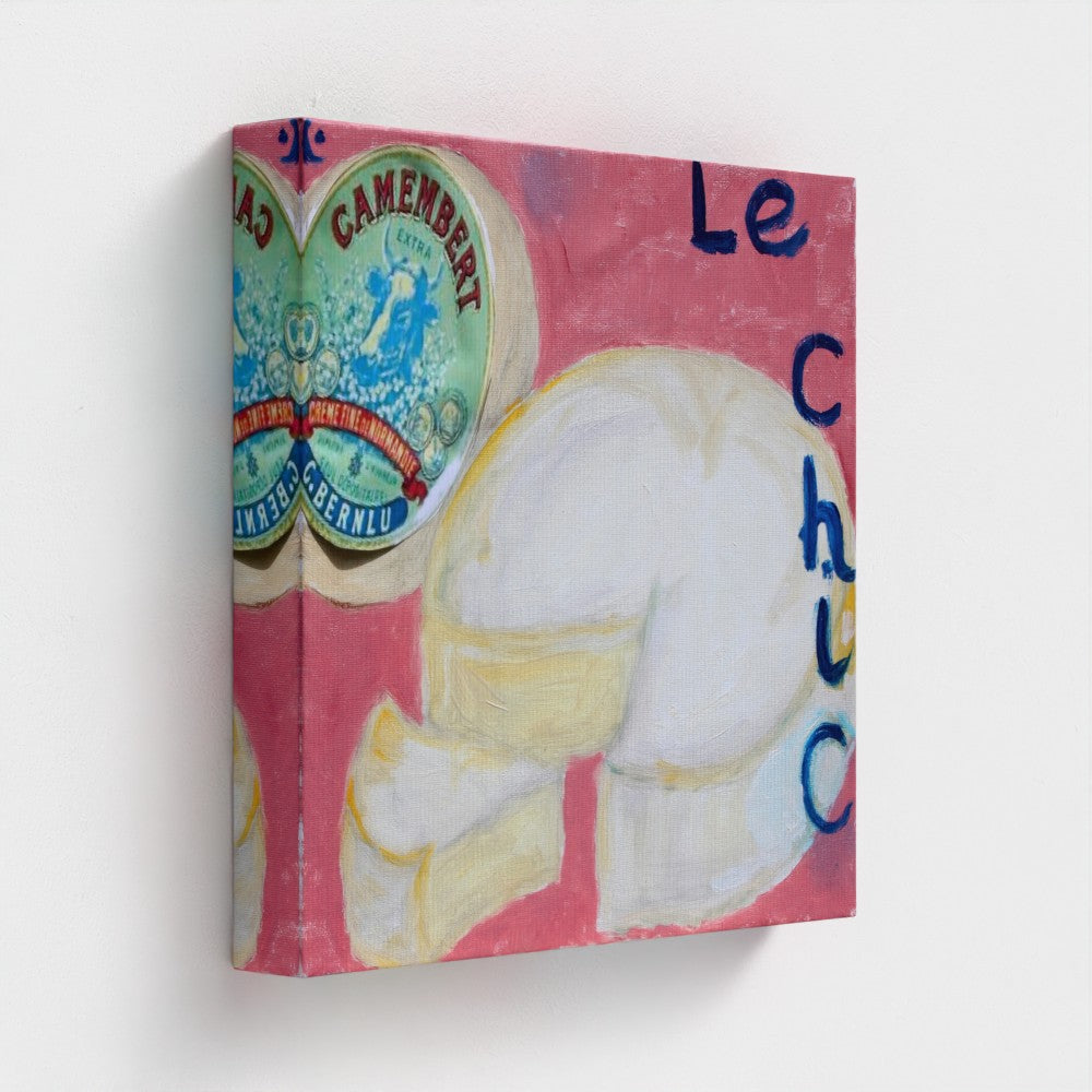 CHEESE! Camembert Pop Art Canvas Print – “Le Chic” French Food Art