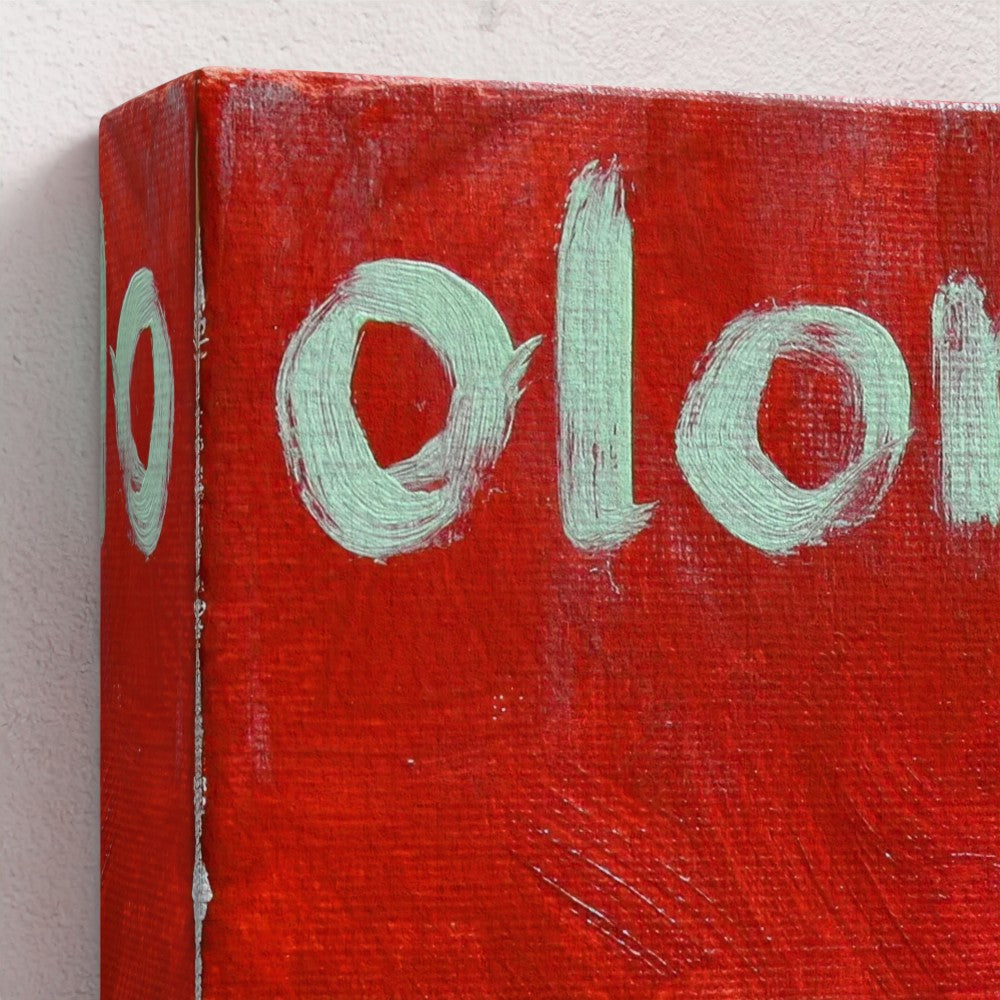 “CAFE!” Pop Art Canvas — Cup of espresso coffee and scent of promises