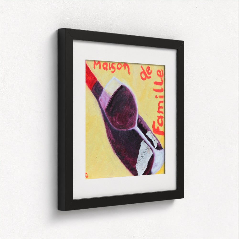 FAM! Pop Art Red Wine Print on Paper