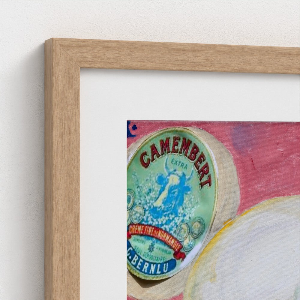 CHEESE! “Le Chic” Camembert Art Print on Fine Art Paper