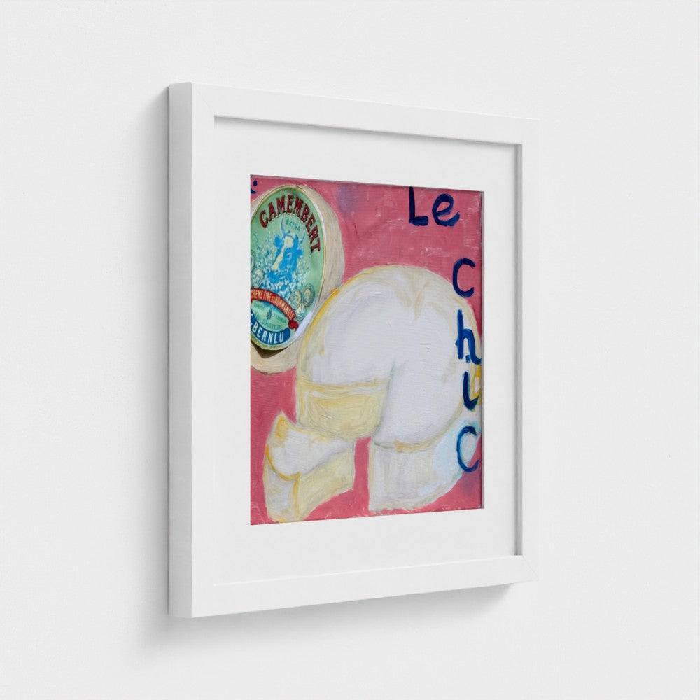 CHEESE! “Le Chic” Camembert Art Print on Fine Art Paper