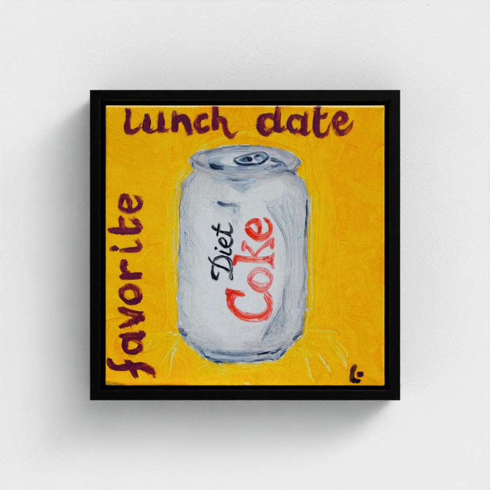 “DIET!” Pop Art Canvas — Diet Coke Can & ‘Favorite Lunch Date’