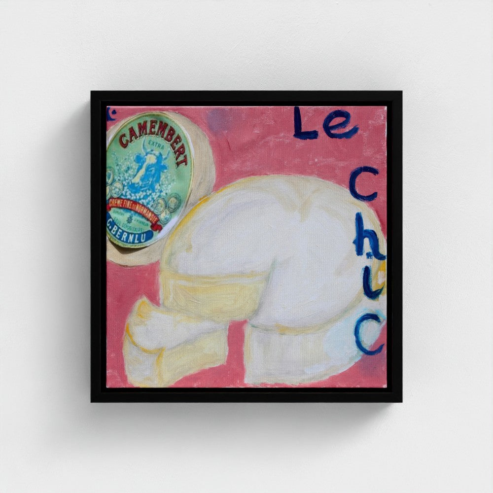 CHEESE! Camembert Pop Art Canvas Print – “Le Chic” French Food Art