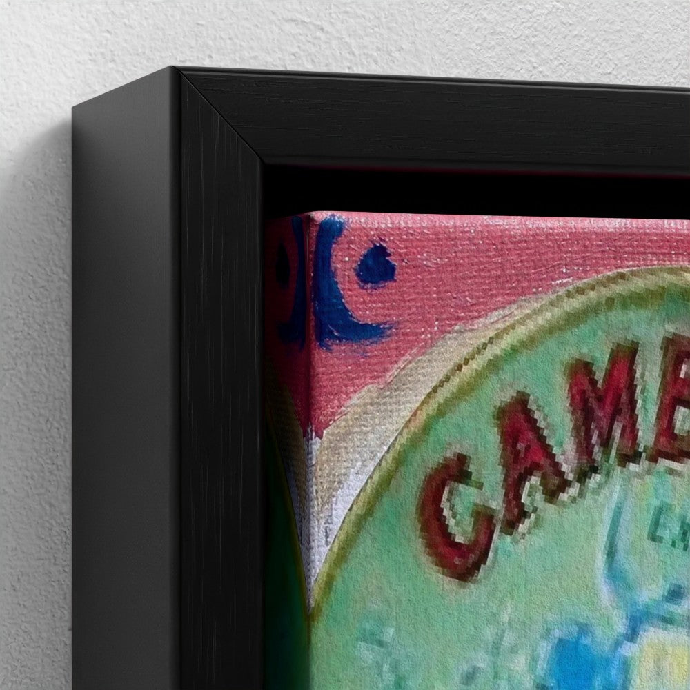 CHEESE! Camembert Pop Art Canvas Print – “Le Chic” French Food Art