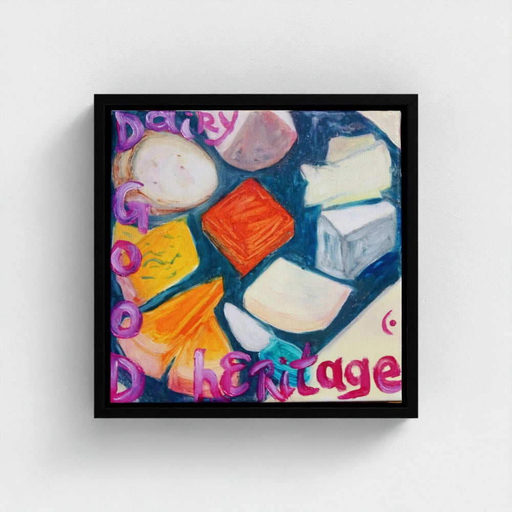 DAIRY! Canvas Print – British Cheese & Heritage Food Art