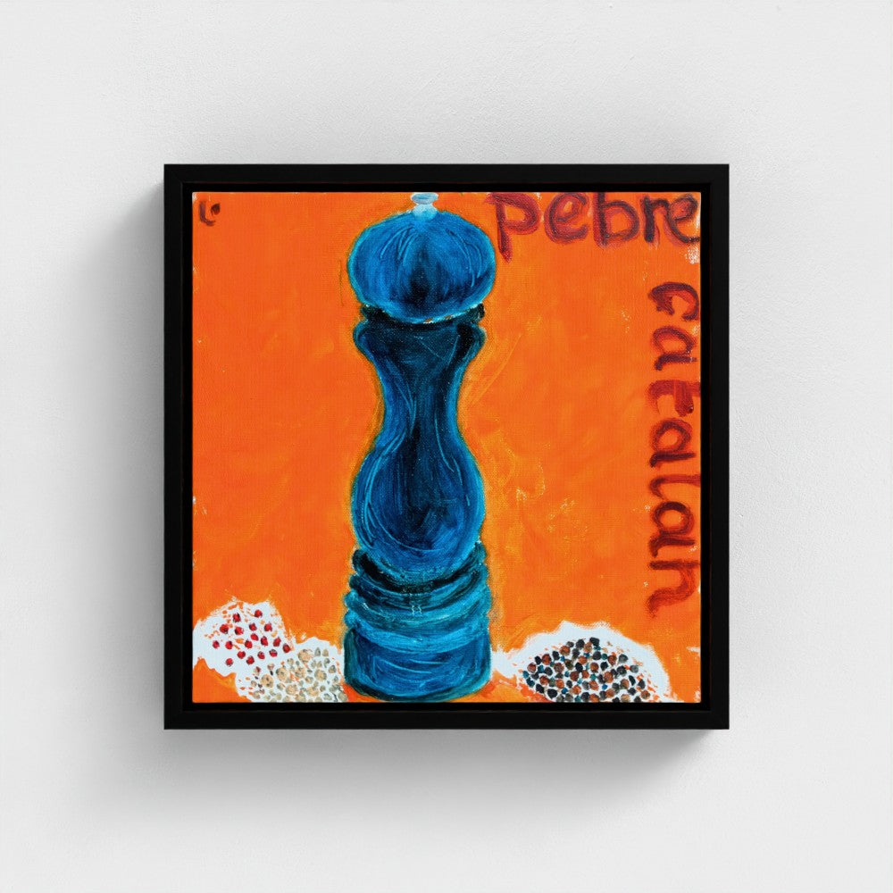 POIVRE — Impression sur toile, moulin à poivre “Pebre Catalan”