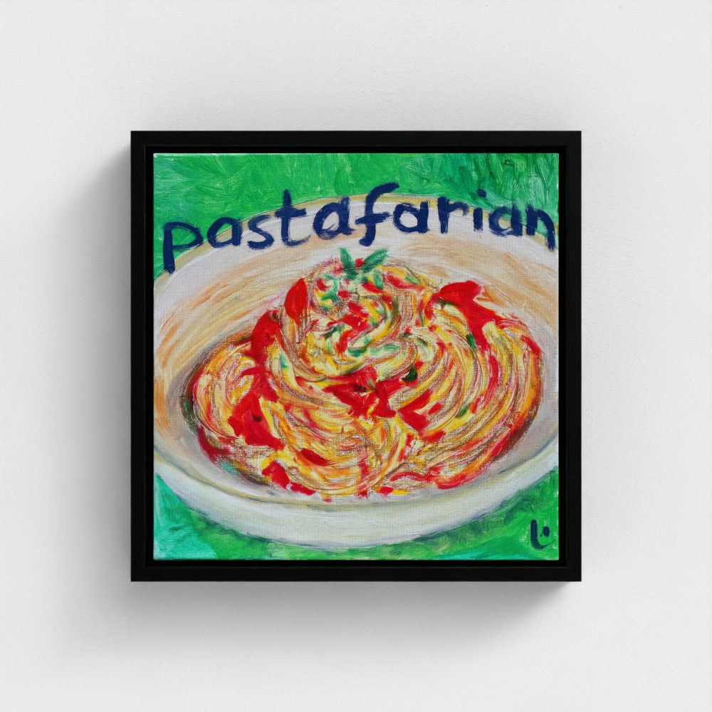 "PASTA!" Pop Art Pasta Pastafarian Print on Canvas