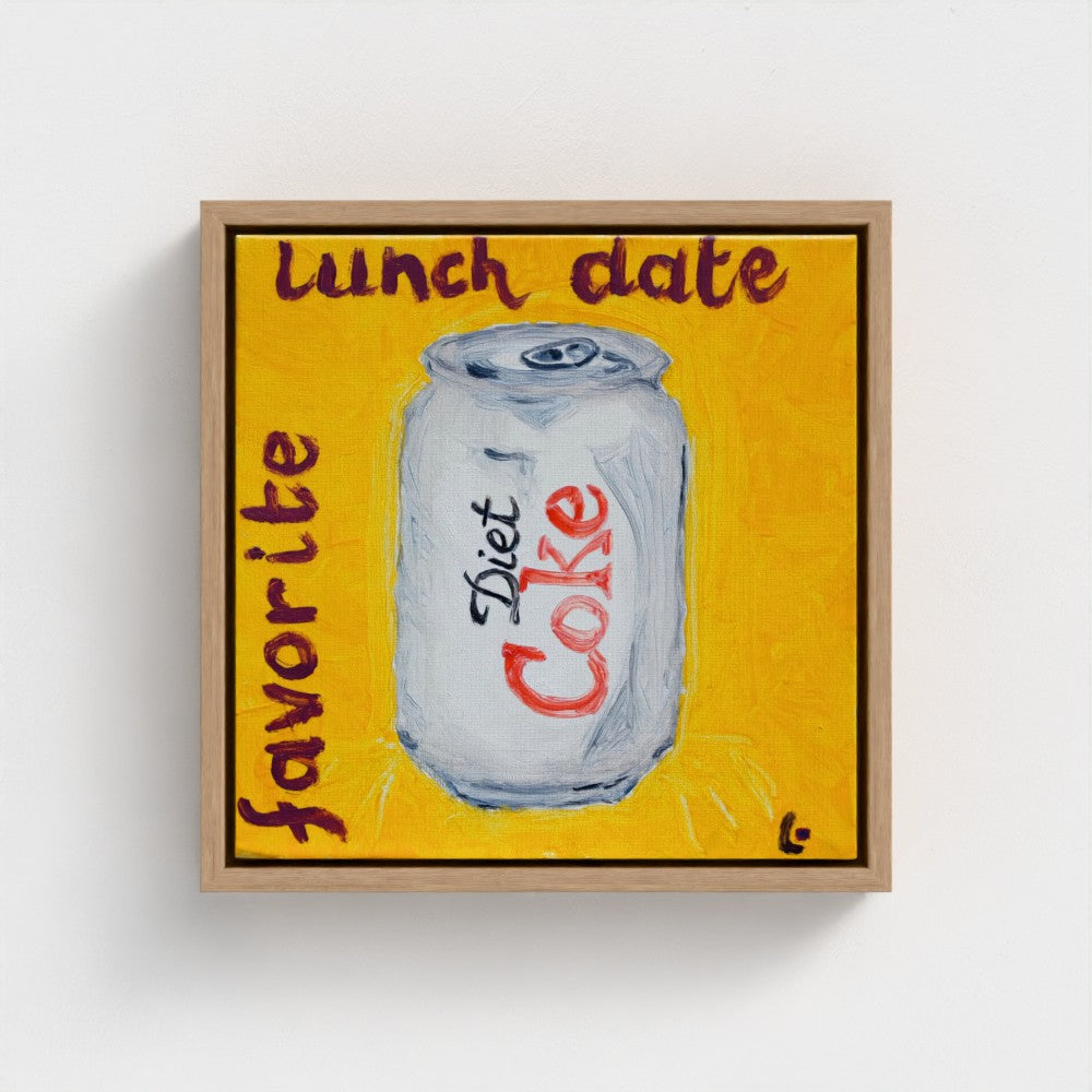“DIET!” Pop Art Canvas — Diet Coke Can & ‘Favorite Lunch Date’