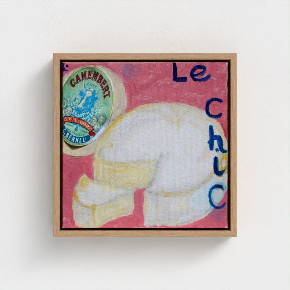 CHEESE! Camembert Pop Art Canvas Print – “Le Chic” French Food Art