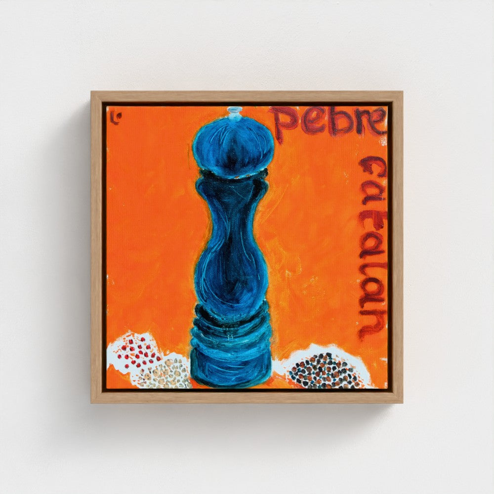 POIVRE — Impression sur toile, moulin à poivre “Pebre Catalan”