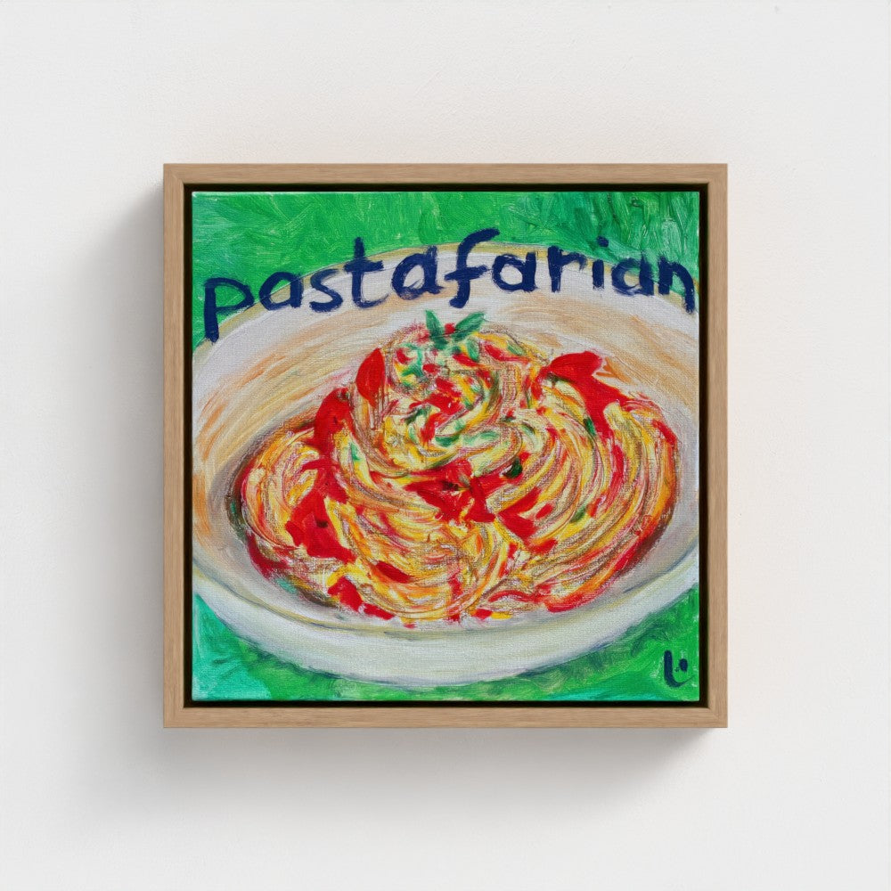 "PASTA!" Pop Art Pasta Pastafarian Print on Canvas
