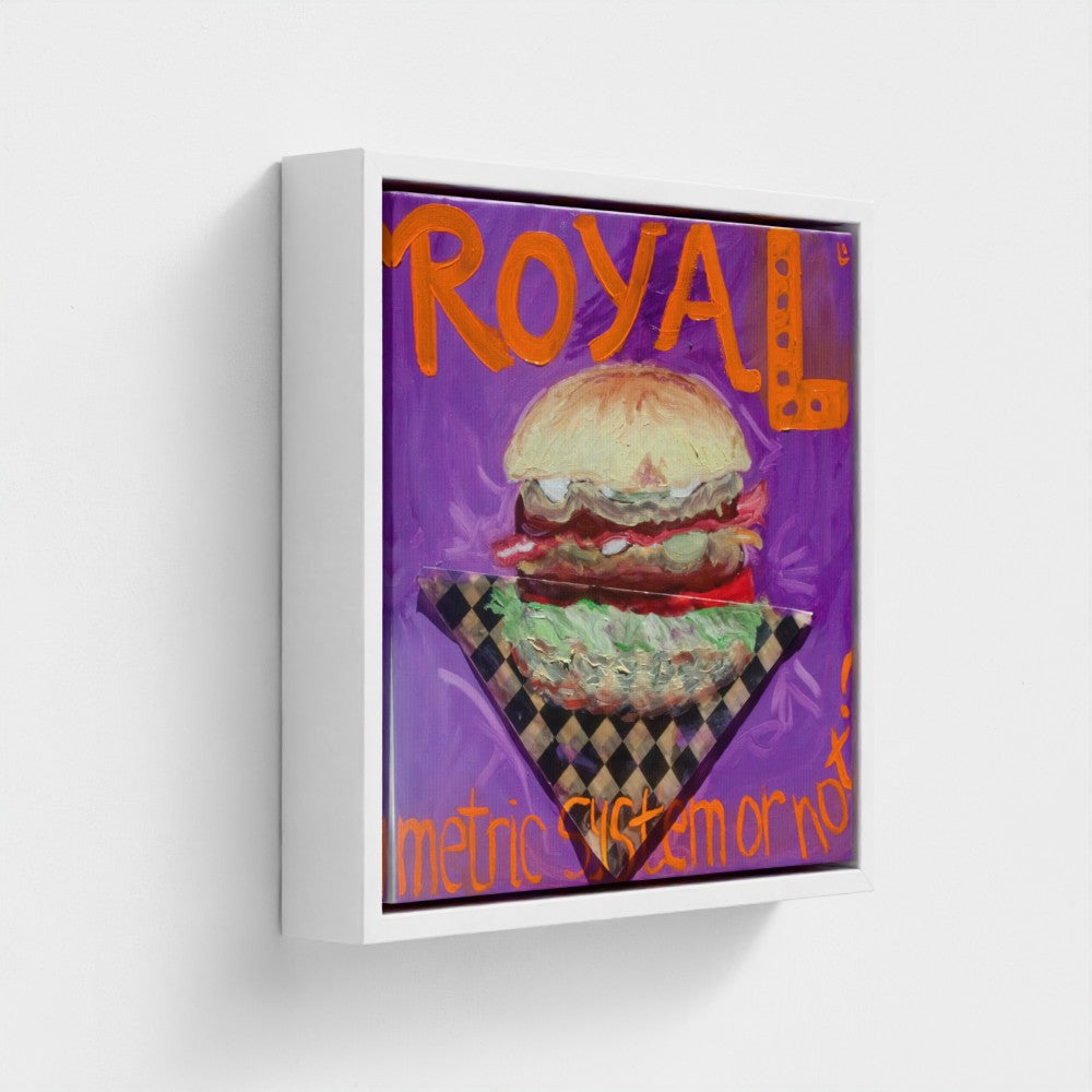 "ROYAL"! Pop Art Burger Print on Canvas