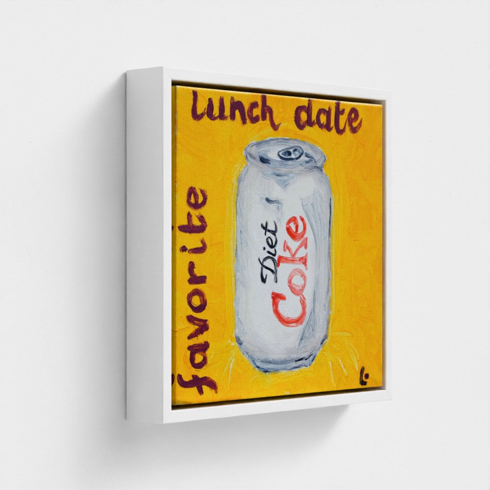 “DIET!” Pop Art Canvas — Diet Coke Can & ‘Favorite Lunch Date’