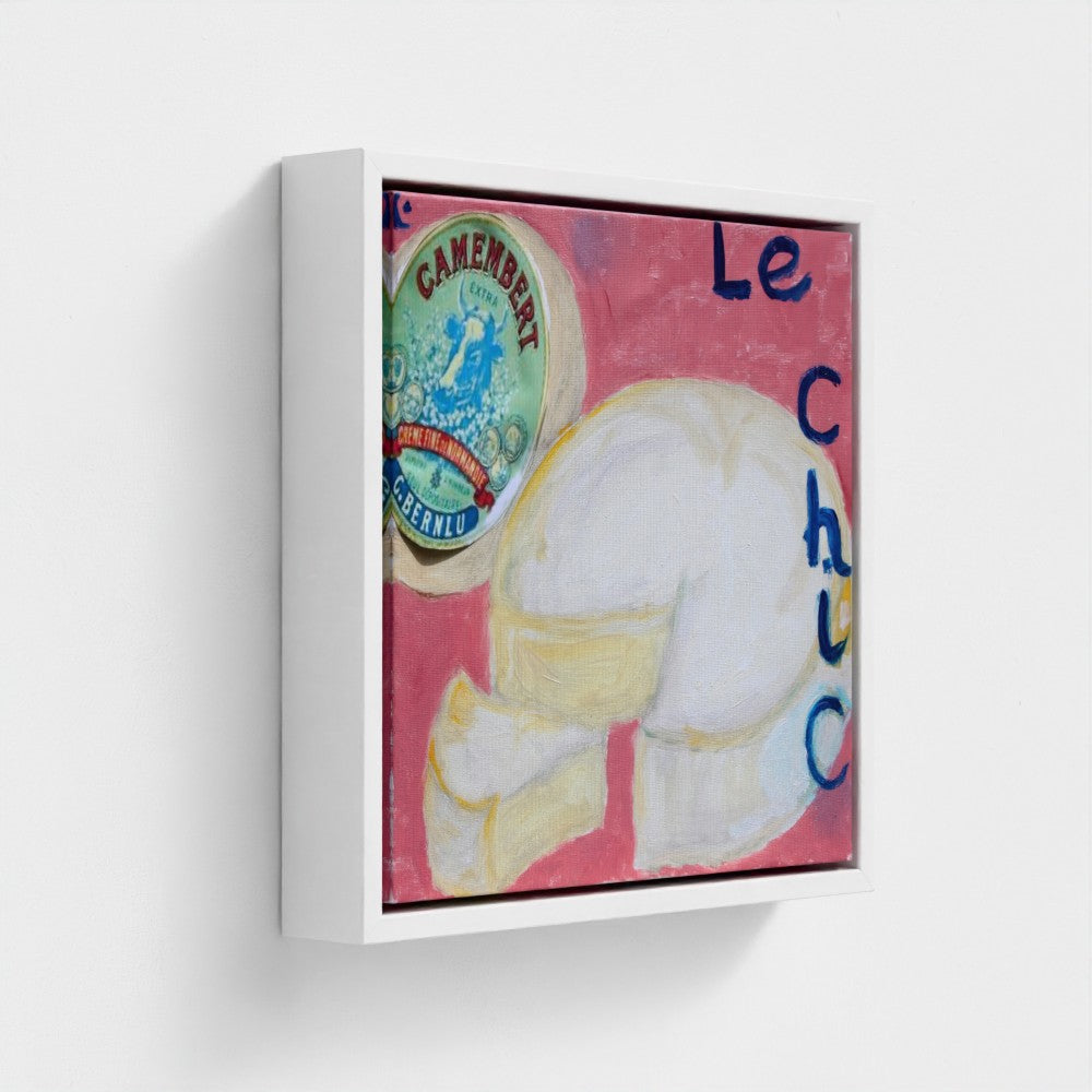 CHEESE! Camembert Pop Art Canvas Print – “Le Chic” French Food Art