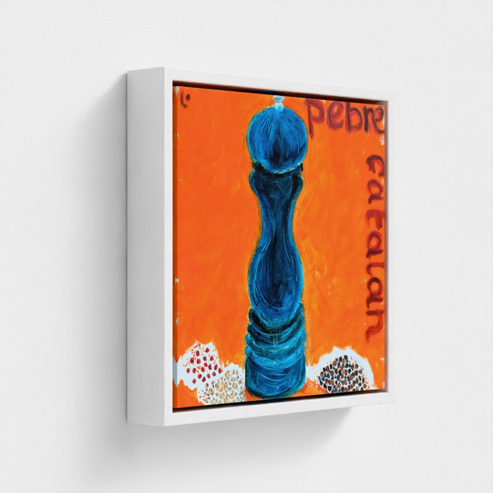 POIVRE — Impression sur toile, moulin à poivre “Pebre Catalan”