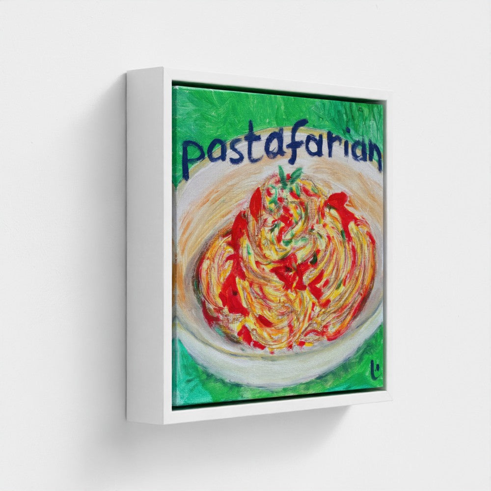 "PASTA!" Pop Art Pasta Pastafarian Print on Canvas