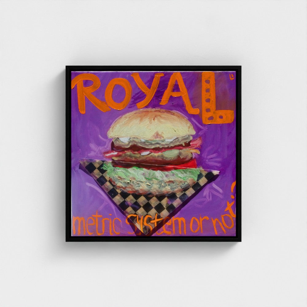 "ROYAL"! Pop Art Burger Print on Canvas