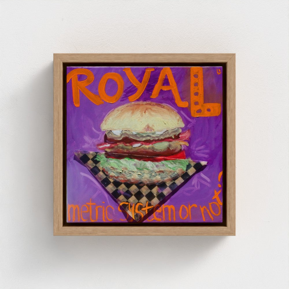"ROYAL"! Pop Art Burger Print on Canvas